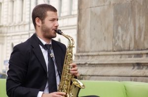 Saxophonist Adrian Planitz